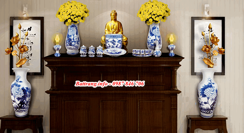 Đồ thờ Bát Tràng cho ban thờ Phật