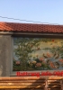 Tranh gốm ghép tường Bát Tràng vẽ cá chép hoa sen