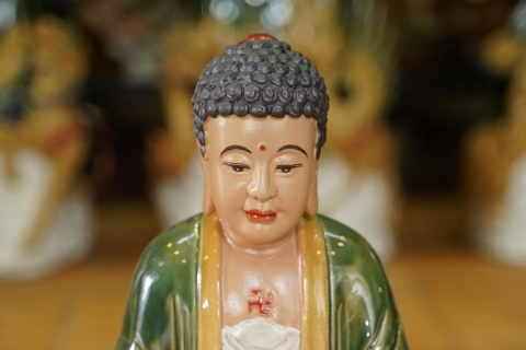 Tượng Phật Tổ Tọa Thiền Men Xanh Bát Tràng